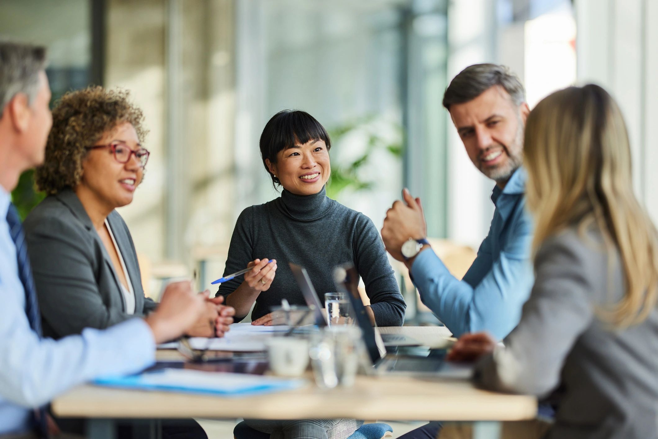 Members collaborating during an association meeting