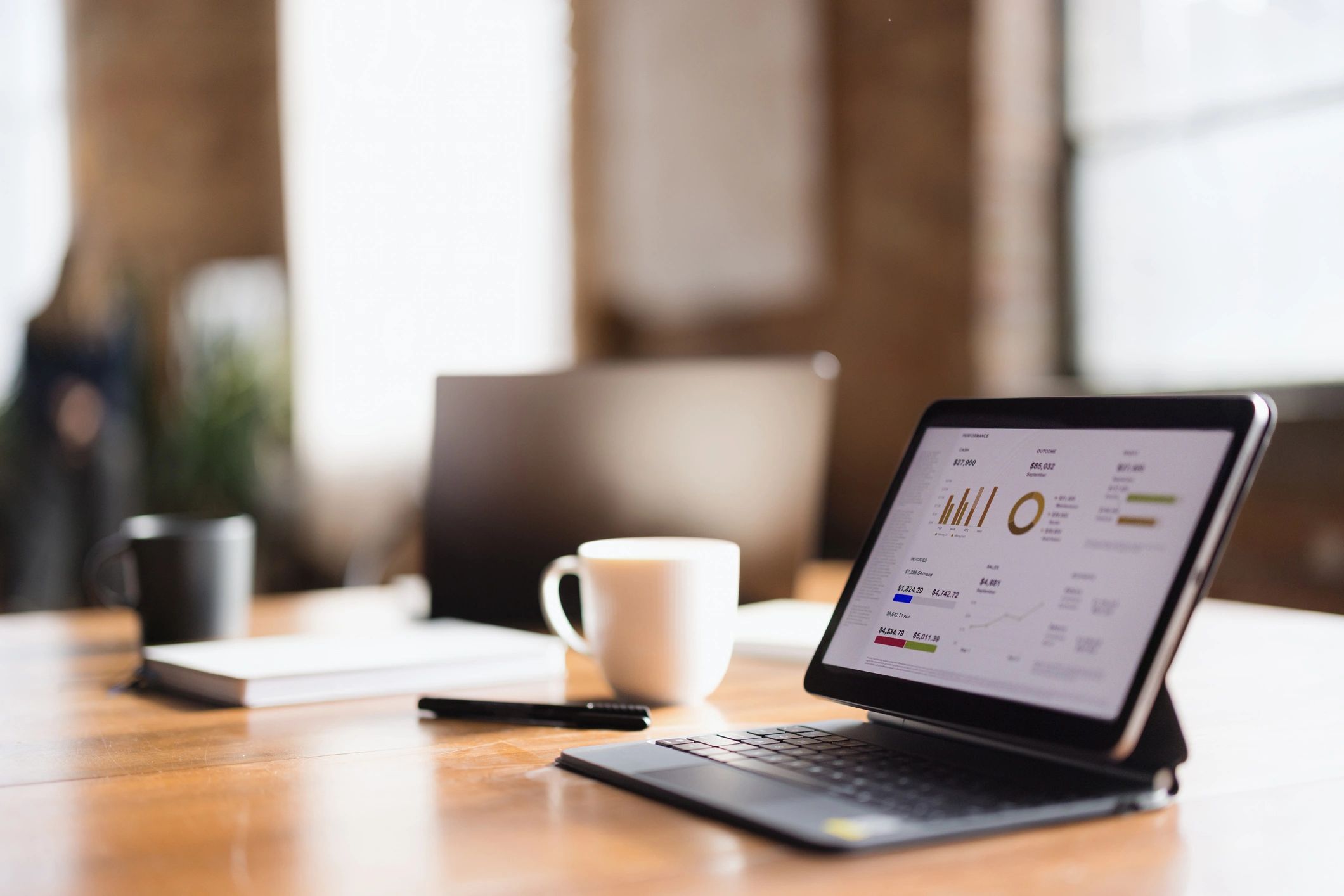Newsletter planning on a desk